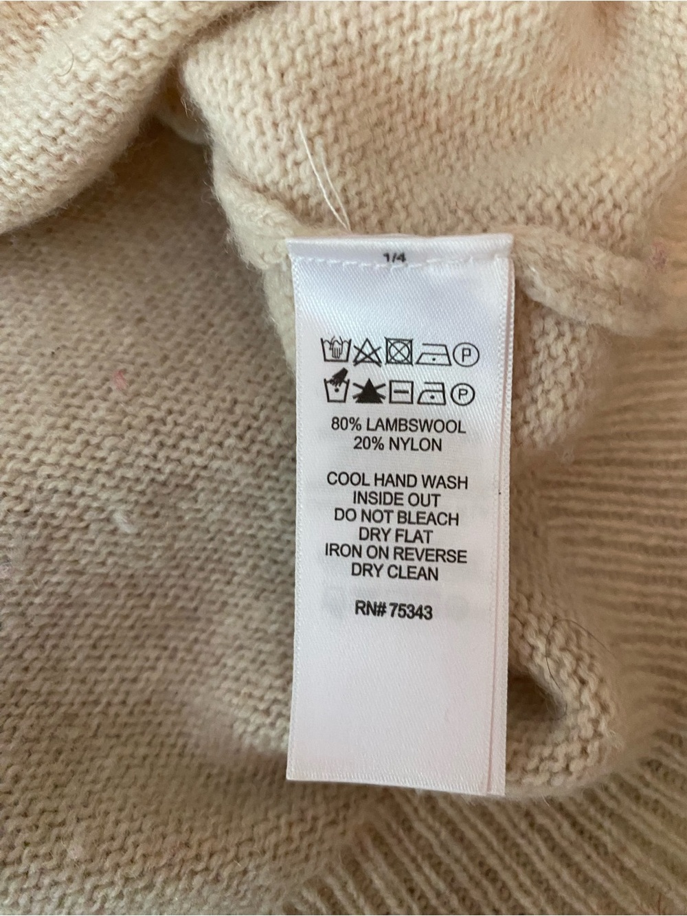Tabitha Webb Lambswool Cream Sweater with Red Fair Isle Yoke - Picture 5 of 6